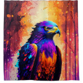 Rideaux De Douche Forêt de faucon d'art Smudge (Devant)