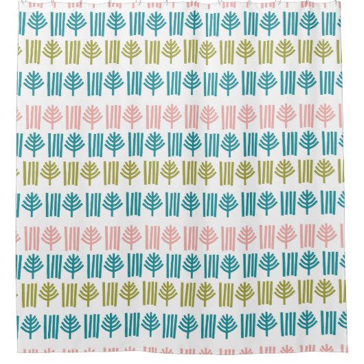 Rideaux De Douche Forêt de Noël (Devant)