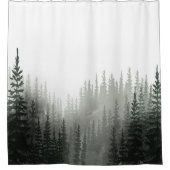 Rideaux De Douche Forêt de pin rustique (Devant)