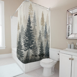Rideaux De Douche Forêt de Pins