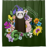 Rideaux De Douche Forêt de sable au chocolat mignonne vert de la flo (Devant)