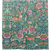 Rideaux De Douche Forêt d'Imaginaire turquoise Forêt Forêt Animale J (Devant)