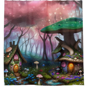 Rideaux De Douche Forêt enchantée Dreamscape Champignons Imaginaire