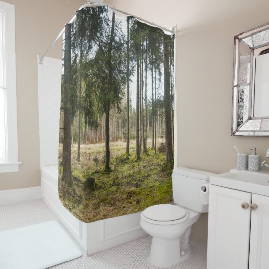Rideaux De Douche Forêt toujours verte Félicité 2 (En situation)