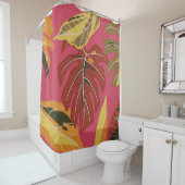 Rideaux De Douche Forêt tropicale. Application d'illustration de la (En situation)