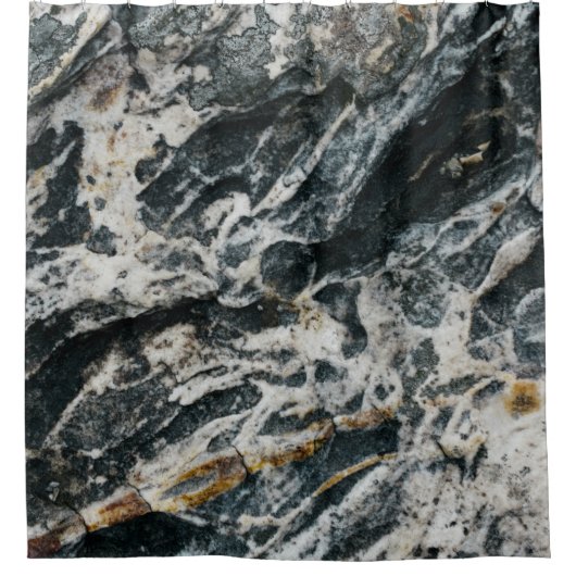 Rideaux De Douche Formation de roches blanches et noires (Devant)