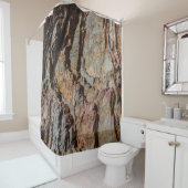 Rideaux De Douche Formation de roches Brown et noires (En situation)