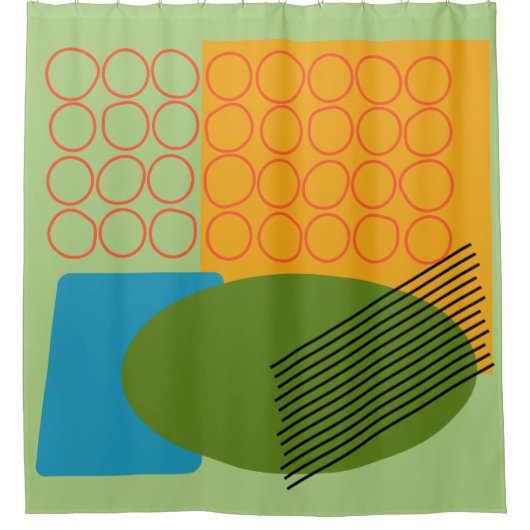 Rideaux De Douche Formes Abstraites (Devant)
