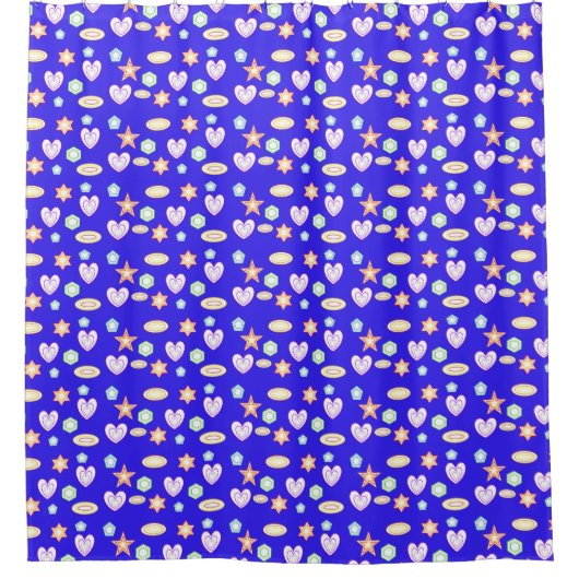 Rideaux De Douche Formes bleues (Devant)