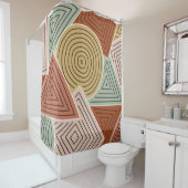 Rideaux De Douche Formes et lignes géométriques Abstraites illustrat (En situation)
