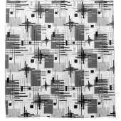 Rideaux De Douche formes géométriques modernes Abstraites rayées (Devant)