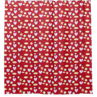 Rideaux De Douche Formes rouges