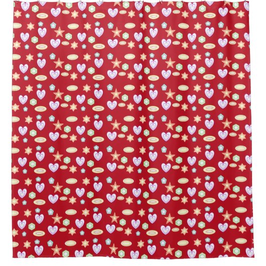 Rideaux De Douche Formes rouges (Devant)