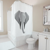 Rideaux De Douche Formes simples Géométrie Tête d'éléphant (En situation)
