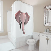 Rideaux De Douche Formes simples Géométrie Tête d'éléphant (En situation)