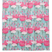 Rideaux De Douche Foule De Flamants roses Rose Et Blanc (Devant)