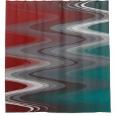 Rideaux De Douche Foule gris sur la turquoise bordeaux (Devant)