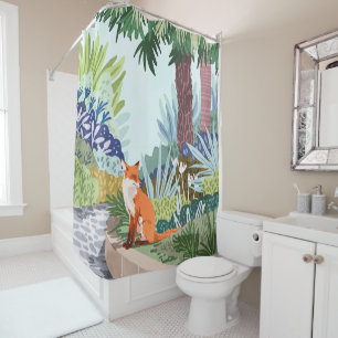 Rideaux De Douche Fox dans le jardin Animaux Faune Botanique