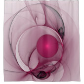Rideaux De Douche Fractal, moderne Berry Abstrait Art rose (Devant)