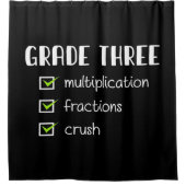 Rideaux De Douche Fractions de multiplication de la troisième année (Devant)