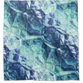 Rideaux De Douche fragments de souvenirs, cristal bleu vert : (Devant)