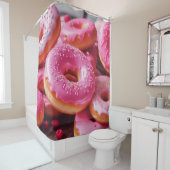 Rideaux De Douche Fraise rose (En situation)