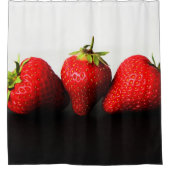 Rideaux De Douche Fraises Sur Blanc Sur Noir Sccna (Devant)