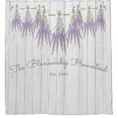 Rideaux De Douche Français Farmhouse Lavender Bund Blanc Bow (Devant)