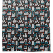 Rideaux De Douche France| Motif des symboles (Devant)