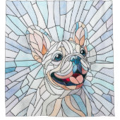 Rideaux De Douche French Bulldog - Français - mosaïque pastel (Devant)