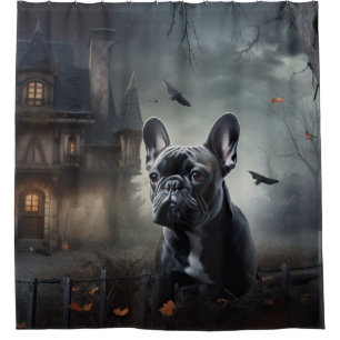 Rideaux De Douche French Bulldog Halloween Épouvantable