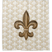 Rideaux De Douche French Fleur de Lis d'or (Devant)