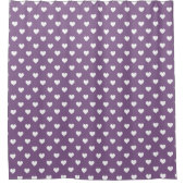 Rideaux De Douche French Lilac Moderne Coeurs Motif (Devant)