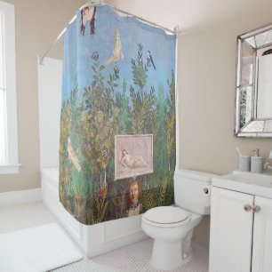 Rideaux De Douche Fresque d'une scène de jardin, Pompéi