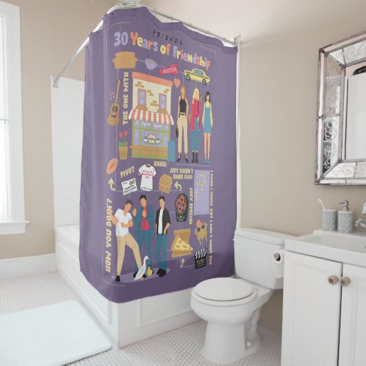 Rideaux De Douche FRIENDS™ | 30 Ans d'Amitié (En situation)