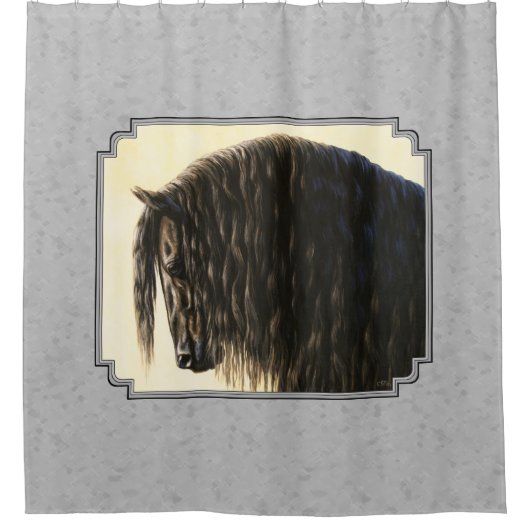 Rideaux De Douche Friesian Draft Horse Silver Grey (Devant)