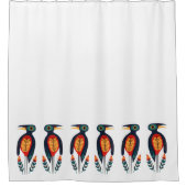 Rideaux De Douche frise ornithologique festive (Devant)