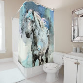 Rideaux De Douche Frisky Appaloosa Mare Watercolour (En situation)