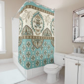 Rideaux De Douche Frontière décorative de style marocain (En situation)