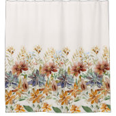 Rideaux De Douche Frontière fleur sauvage d'automne (Devant)