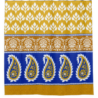 Rideaux De Douche Frontière traditionnelle indienne paisley