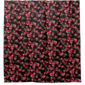 Rideaux De Douche Fruit cerise sur noir (Devant)