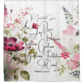 Rideaux De Douche Fruit de l'Esprit rose floral (Devant)