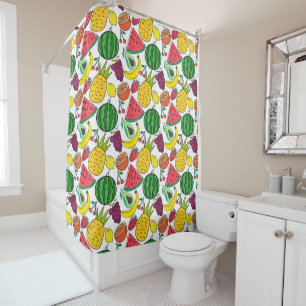 Rideaux De Douche Fruit motif transparent motif de surface de frui
