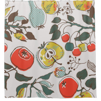 Rideaux De Douche fruits assortis. motif transparent