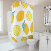 Rideaux De Douche Fruits citrons sans couture motif (En situation)