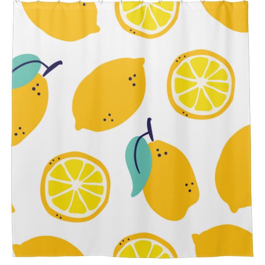 Rideaux De Douche Fruits citrons sans couture motif (Devant)