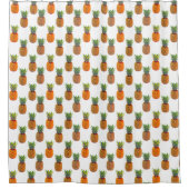 Rideaux De Douche Fruits d'ananas sur blanc (Devant)