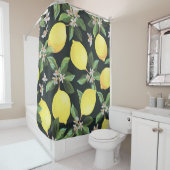 Rideaux De Douche Fruits de citron : Conception Motif transparente (En situation)