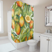 Rideaux De Douche Fruits et feuilles de mangue (En situation)